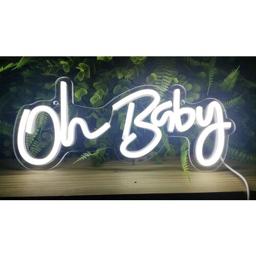 Cartel led decoracin "Oh Baby " 30 x 14 cm