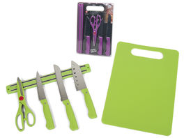 Set 5 utensilios de cocina con tabla de cortar