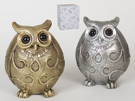 Figura decorativa resina búho Ross 19cm