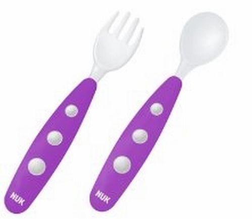 Set 2 cubiertos mini Easy Learn Lila