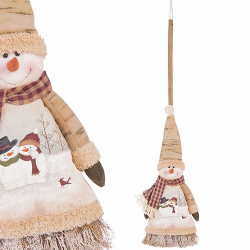 Escoba muñeco de nieve de Navidad 24 x 5 x 99 cm