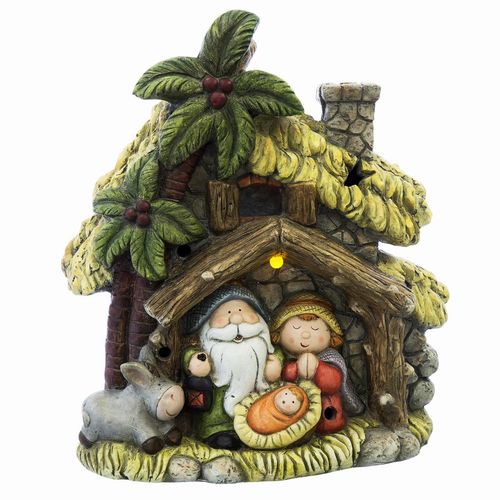 Casa nacimiento de cerámica de Navidad 45 x 20 x 49 cm