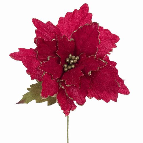 Flor Navidad artificial tejido fojo 76 x 65 cm