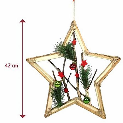 Estrella Navidad madera 42 cm