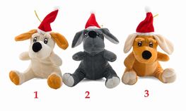 Peluche de perro de Navidad 17 x 23 cm