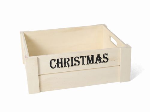 Caja de madera Navidad mediana 32 x 26 cm