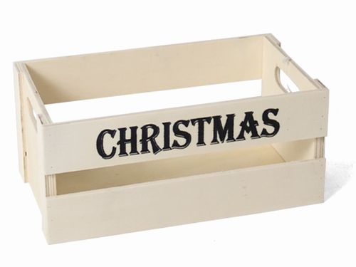 Caja madera Navidad 27 x 16 cm