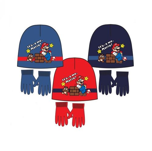 Gorro y guantes Super Mario