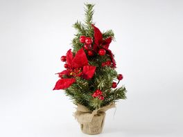 Árbol de Navidad poinsettias 46 cm