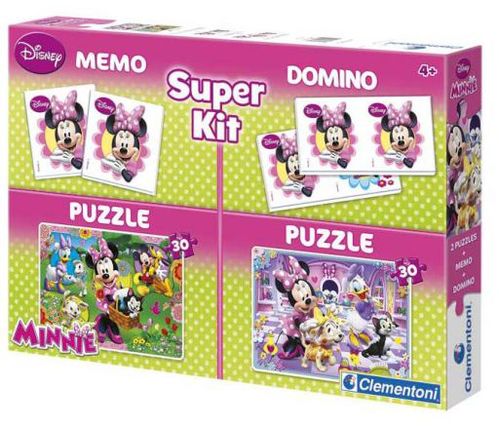 Juego 4 en 1 Minnie 2 puzzles memo y domin