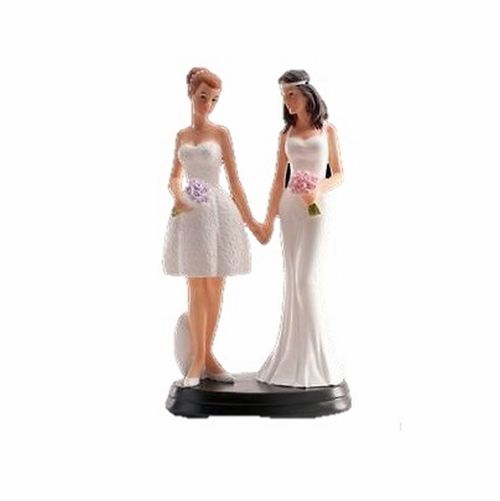 Figura boda pareja chicas 20cm