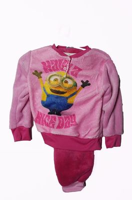 Pijama polar rosa de felpa de los Minions