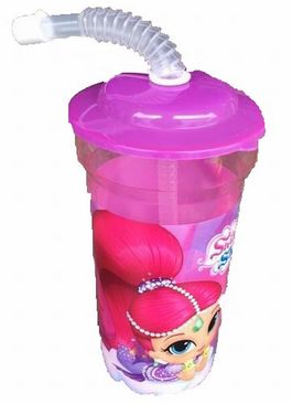 Vaso con cañita de Shimmer and Shine