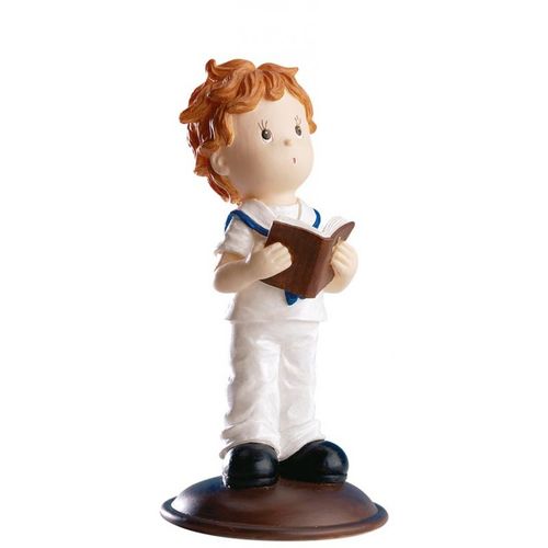 Figura comunin nio con Biblia 12cm