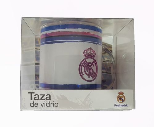 Taza vidrio Real Madrid "Por siempre" 33 cl