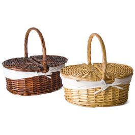 Cesta camping mimbre 40 x 28 x 38 cm