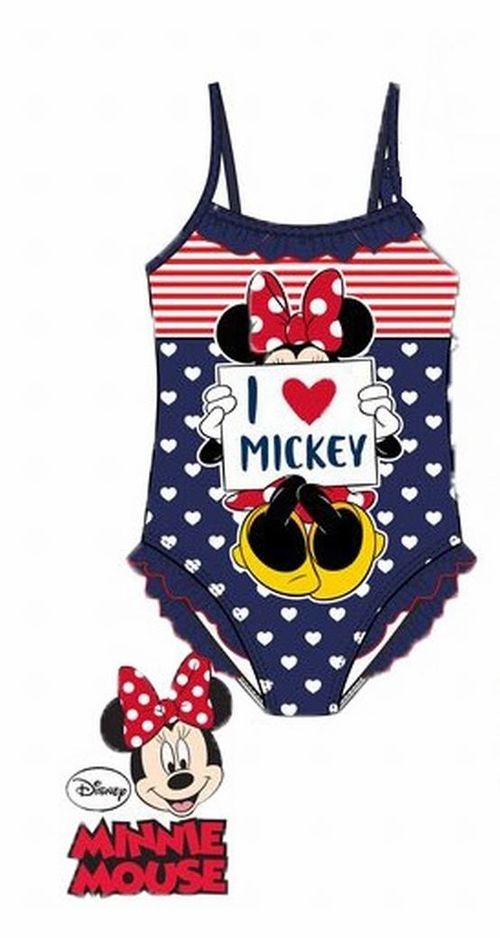 Baador con tirantes de Minnie Mouse azul  8 aos