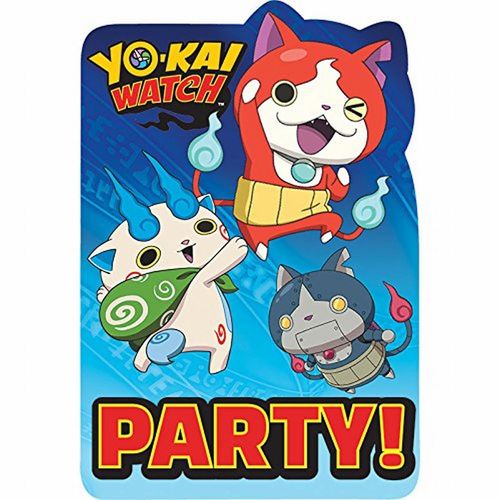 Pack 8 invitaciones Yo-Kai Watch