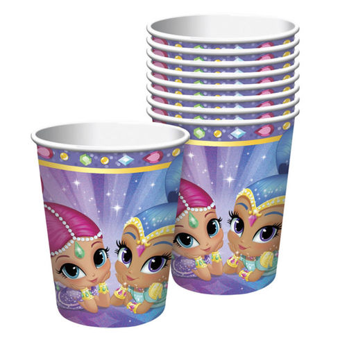 Pack 8 vasos de cartn 266ml Shimmer and Shine