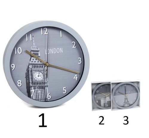 Reloj de pared 30cm ciudades