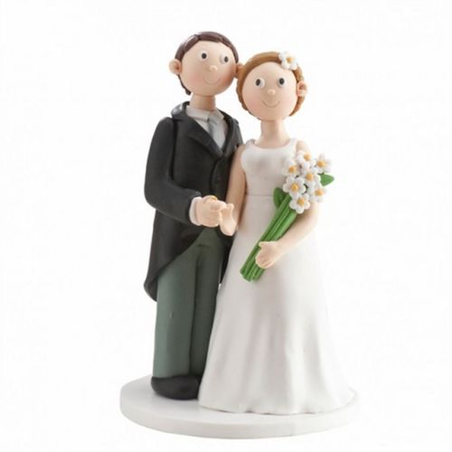 Figura boda novios ramo Clay 14cm