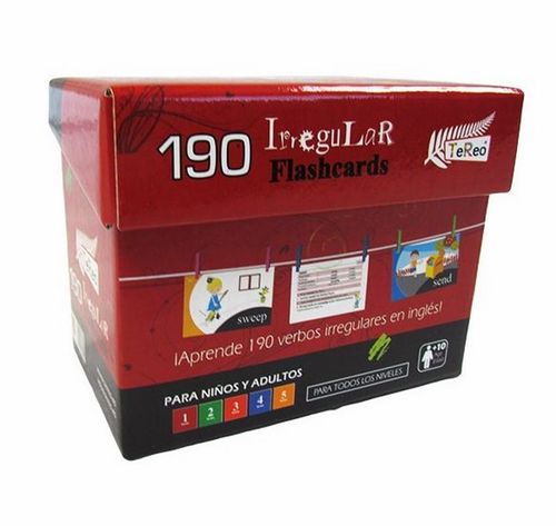 Flashcards verbos irregulares inglés english Tereo 50x50cm