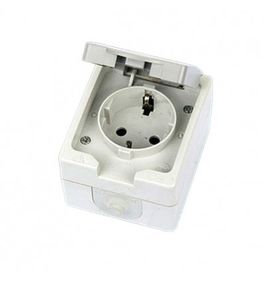 Base de enchufe externa con tapa