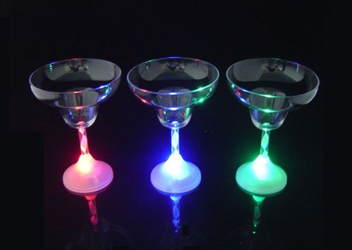 Copa champagne LED plástico 240ml