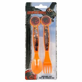 Set 2 cubiertos plástico Cómo entregar a tu Dragón