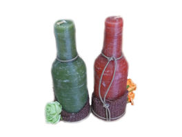 Vela botella decoración hogar 15 cm