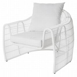 Sillón dido Rattán blanco exterior