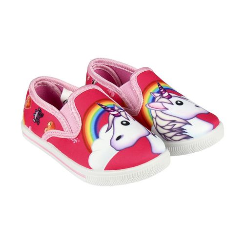 Zapatillas loneta emoji unicornio con gomas 26