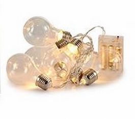 Tira de led de 8 bombillas transparentes.