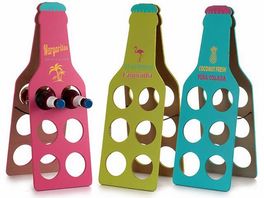 Botellero forma de Botella azul 19 x 19 x 54 cm