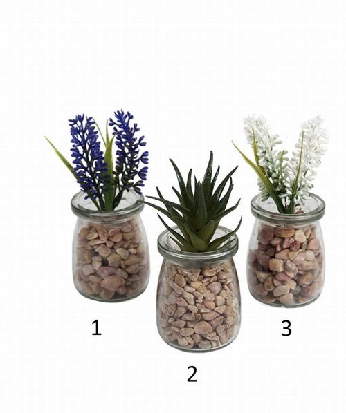 Maceta cristal planta decoración Spring 6 x 6 x 13 cm Modelo 3
