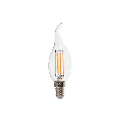 Bombilla vintage filamento led tipo vela punta llama 2w E14