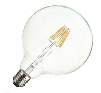 Bombilla vintage esfrica G125 filamento led 6W E27