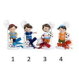 Portafotos niño futbolista 10,5cm con peladillas