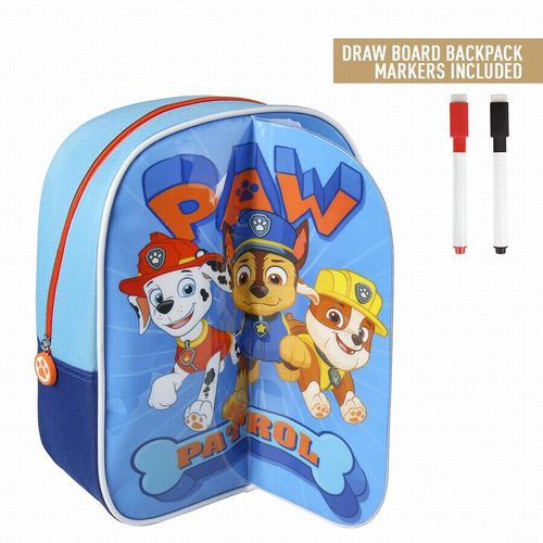 Mochila coloreable de La Patrulla Canina Paw Patrol 23 x 28 x 9 cm