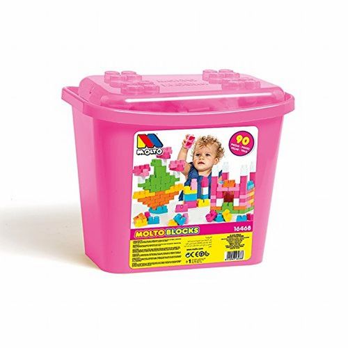 Juego de 90 bloques rosa de Molt