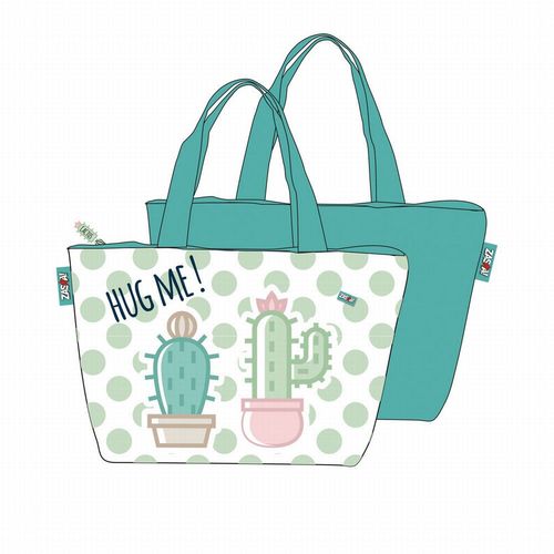 Bolsa playa Cactus 52 x 40 cm