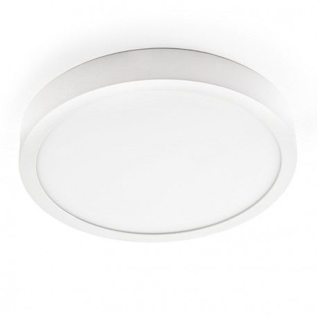 Downlight led superficie marco blanco redondo. 24W 
