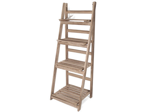 Estante madera 4 baldas 112x41x34cm