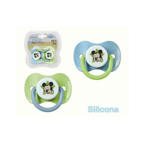 Pack 2 chupetes silicona Mickey Mouse Disney