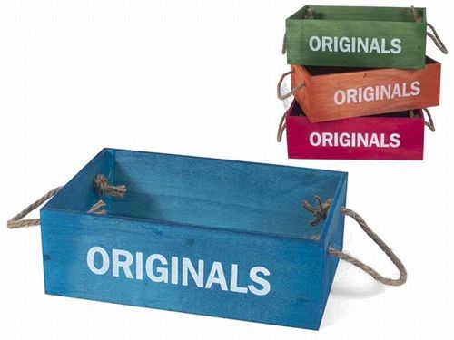 Caja de madera "Edgar" Azul