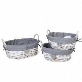 Set de 3 cestas ovaladas Corazón