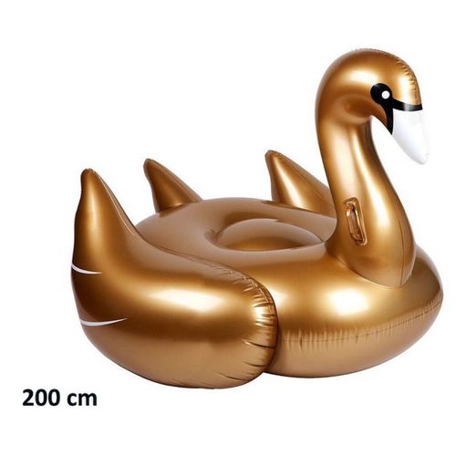 Cisne hinchable Sy dorado oro 200cm