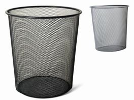 Papelera metal 24 x 26 cm Negro