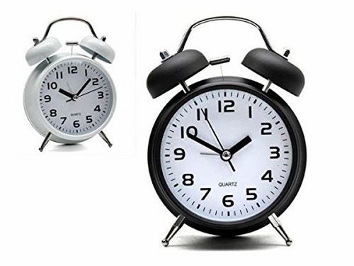 Reloj despertador con campanas Negro