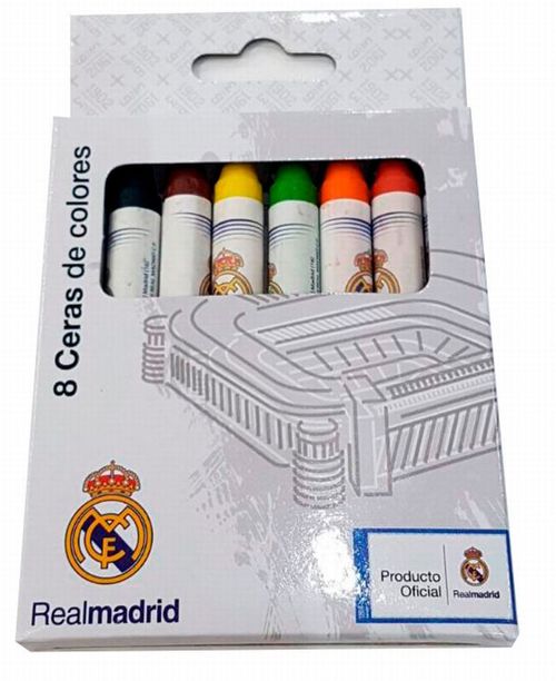 Set de 8 ceras de colores del Real Madrid C.F.